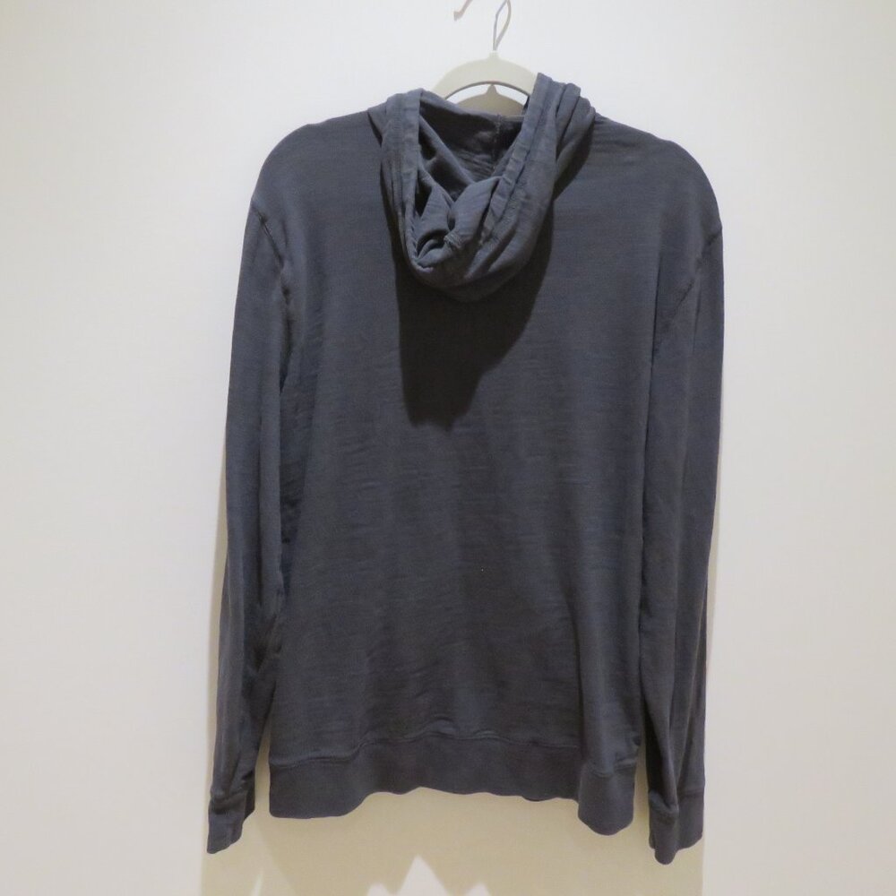 FAHERTY Sunwashed Slub Cotton Zip-Up Hoodie in Gray Casual Normcore Travel M - Picture 13 of 15